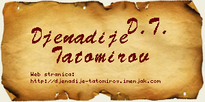 Đenadije Tatomirov vizit kartica